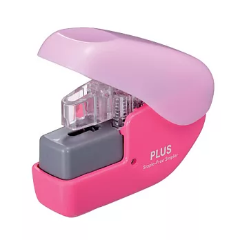 PLUS 無針釘書機4枚 粉紅色