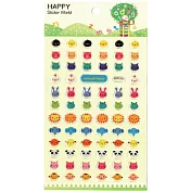 日本TOKOMI水滴貼紙-快樂每一天手帳貼/活力動物