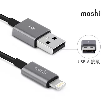 moshi Lightning - USB 傳輸線 鈦黑