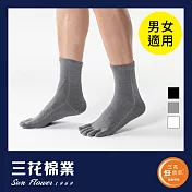 【SunFlower三花】S006_三花無痕肌五趾襪(襪子)灰