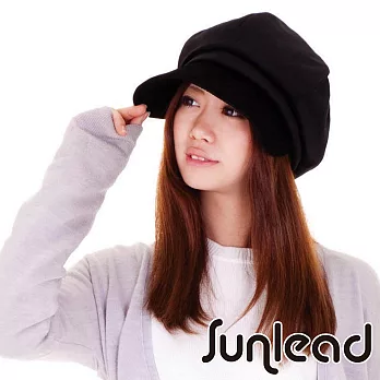 Sunlead 小顏美型款。防寒保暖護耳吸濕發熱貝蕾帽 (黑色)