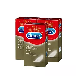 Durex杜蕾斯 超薄型 保險套(12入X3盒)
