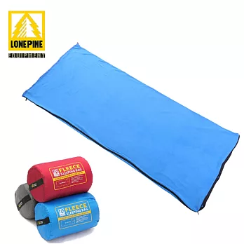 【澳洲LONEPINE】輕薄柔軟刷毛信封式睡袋/懶人毯/睡袋內套/被套藍色
