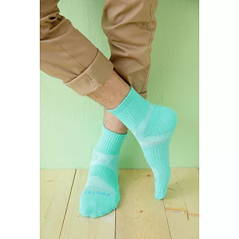 【Footer除臭襪】輕壓力單色素面除臭襪(男款)T97LL                             青綠