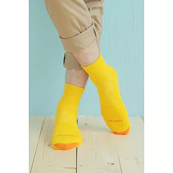 【Footer除臭襪】螺旋氣墊輕壓力除臭襪T98(男款)L                             黃色