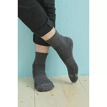 【Footer除臭襪】單色運動逆氣流氣墊襪T11(男款)L                             深灰色