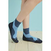 【Footer除臭襪】輕壓力流線型除臭襪T101(女款)M                             藍色
