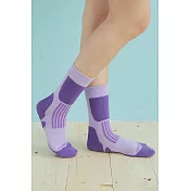 【Footer除臭襪】減壓顯瘦登山運動除臭襪T201(女款)M                             紫色