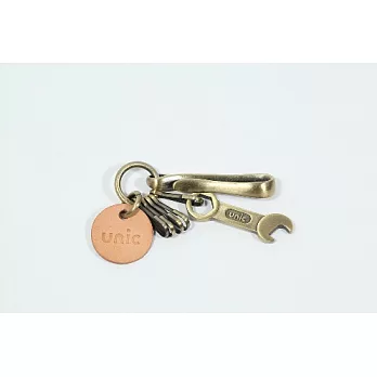 Unic板手造型開瓶器鑰匙圈古青銅(金色)