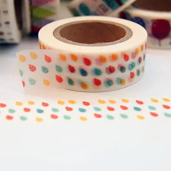 TROMSO簡單生活紙膠帶-彩色雨滴