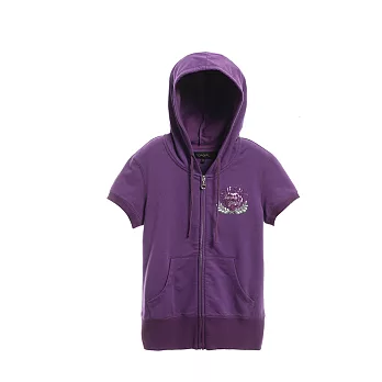 【 TOP GIRL】華麗動人- 吸濕排汗休閒針織連帽外套L紫