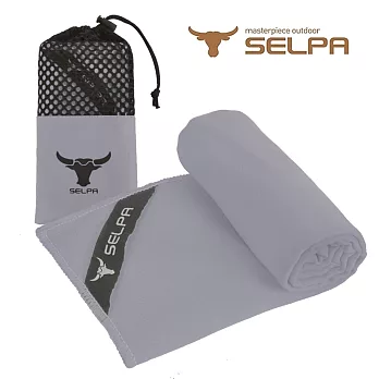 【韓國SELPA】科技吸水戶外速乾毛巾/運動毛巾/ 路跑/露營/野餐灰色