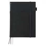 KOKUYO 兩冊筆記本皮革收納套(三摺設計)-B5黑