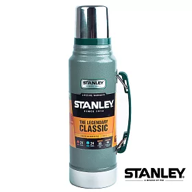 博客來 美國stanley 不鏽鋼保溫瓶 經典真空保溫瓶1 0l錘紋綠