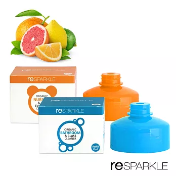 【澳洲reSPARKLE】綠思寶-清潔劑補充蓋-2入(嬰幼兒玩具、日常生活+浴室、玻璃)