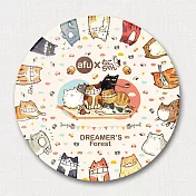 afu插畫陶瓷吸水杯墊-貓咪的一百種生活