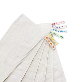 【和諧生活有機棉】童話小方巾(6入)原棉米白