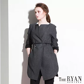 【韓國THE RYAN】都會風尚雙色織西裝外套M黑色