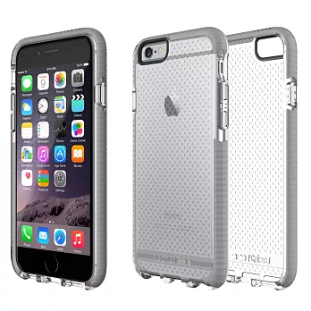 Tech21 英國超衝擊 Evo Mesh iPhone 6/6S 防撞軟質保護殼 - 透明灰
