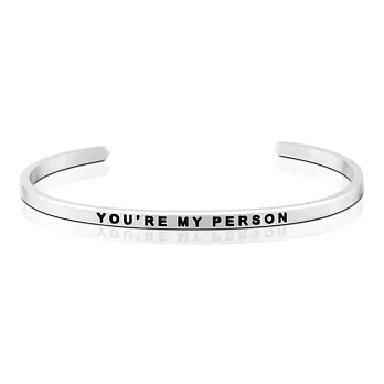 MANTRABAND 美國悄悄話手環You are my person  銀色