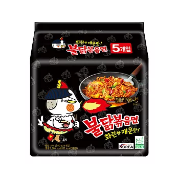 【韓國火辣雞】火辣雞肉風味鐵板炒麵700g(1袋*5包)