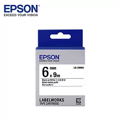 EPSON 愛普生 LK─2WBN C53S652401標籤帶(一般6mm )白黑