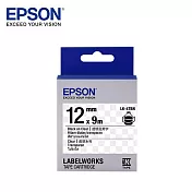 EPSON愛普生 LK-4TBN C53S654408標籤帶(透明12mm )透明黑