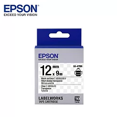 EPSON愛普生 LK─4TBN C53S654408標籤帶(透明12mm )透明黑