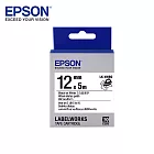EPSON 愛普生LK-4WBQ C53S654436標籤帶(燙印12mm )白黑Black 黑字