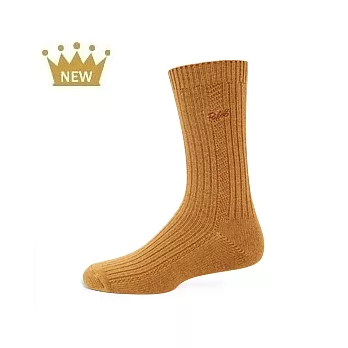 【 PULO 】羊毛斜紋發熱機能保暖襪-麥-M