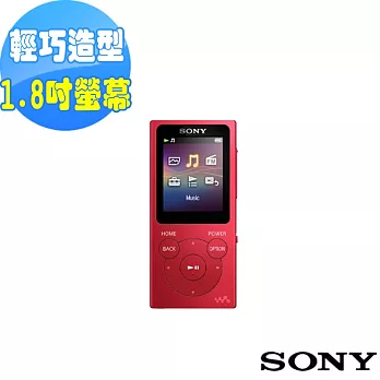 SONY Walkman 數位音樂播放器8GB NW-E394(新力公司貨) 紅色