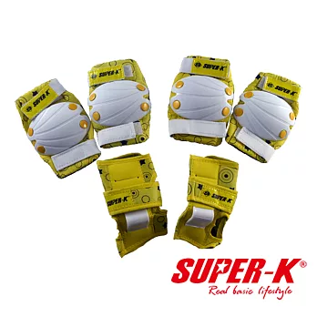 【Party World】SUPER-K。兒童炫彩護具組PR11382-M-紅、藍、黃、粉黃色