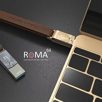 亞果元素 ROMA Type-C USB3.1 雙用隨身碟 64GB金