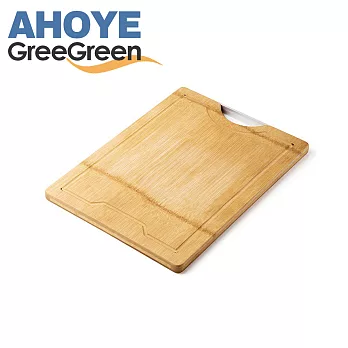 【GREEGREEN】天然竹木雙面防裂砧板-好拿型 15吋