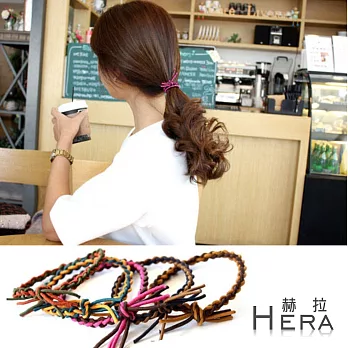 【Hera】赫拉 手工雙色編織麻花髮繩/髮圈/手鍊(兩帶)- 不挑色五入組