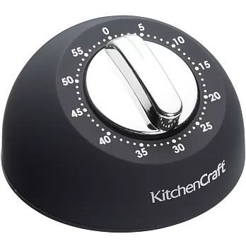 《KitchenCraft》圓型發條計時器(黑) | 廚房計時器
