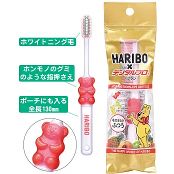13cm HARIBO小熊軟糖造型牙刷_紅色款