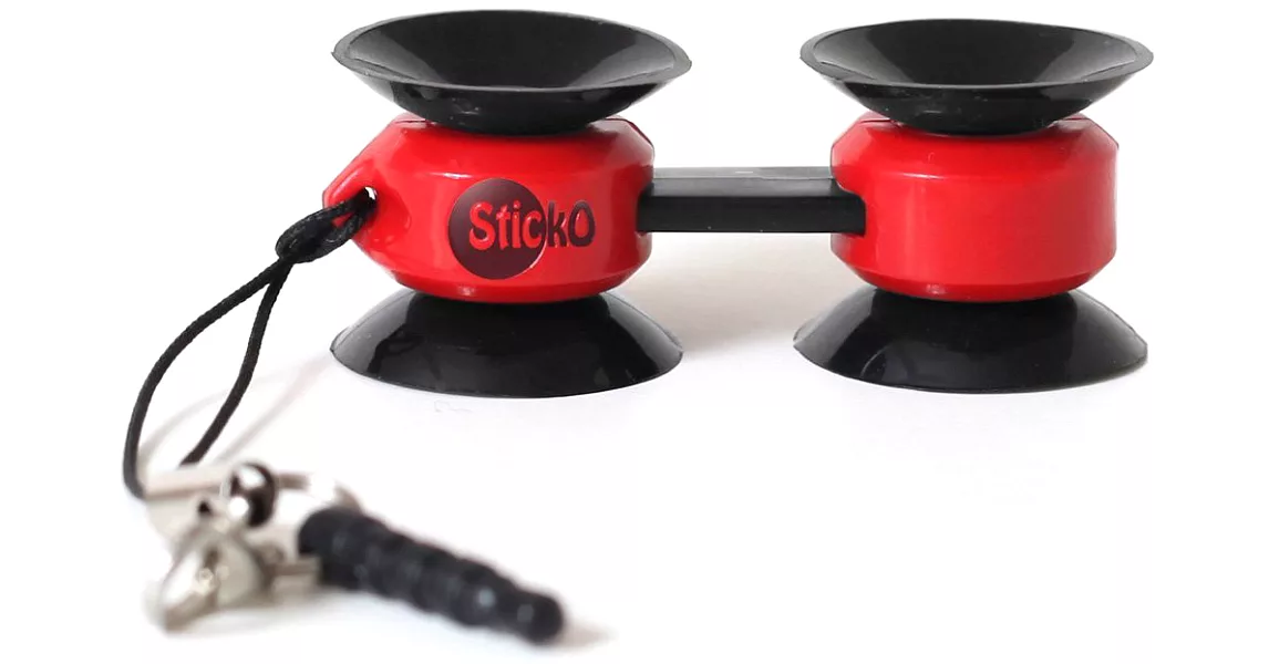 【STICKO 吸利夠】無敵萬用小吸盤紅色
