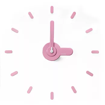 【On-Time Wall Clock】牆上貼・時鐘-Baby Pink