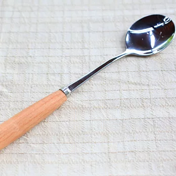 自然風木柄湯匙餐具‧長22cm大湯匙