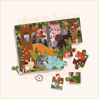美國Petit Collage - 地板拼圖 - 童話森林