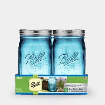 BALL 梅森罐 32oz 藍色寬口罐 單箱4入