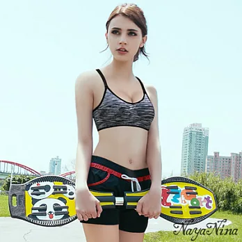 Naya Nina炫彩工字背運動無鋼圈內衣L(黑色)L