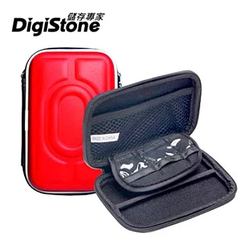 DigiStone 3C多功能防震硬殼收納包(適2.5吋硬碟/行動電源/相機/記憶卡/3C產品)-紅色X1P