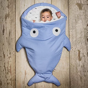 【西班牙鯊魚咬一口】BabyBites 西班牙手工製作 100% 純棉嬰兒/幼兒睡袋|防踢被|包巾 (標準版)牽牛花藍