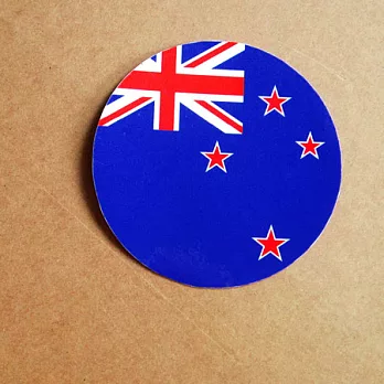 【國旗商品創意館】紐西蘭國旗圓形抗ＵＶ、防水貼紙／New Zealand~
