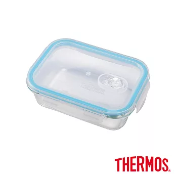 【THERMOS 膳魔師】耐熱玻璃保鮮盒0.64L(Z-GFC640R-BL)BL(藍色)