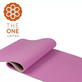 【The One】環保TPE雙色瑜珈墊 8mm  玫瑰紫