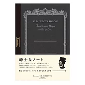 【APICA】Premium C.D Notebook 紳士筆記本B5 · 空白/黑