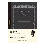 【APICA】Premium C.D Notebook 紳士筆記本A5 · 空白/黑